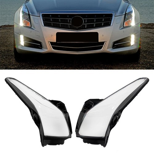 Front Headlight Lamp Lens Cover Side For Cadillac ATS 2013-18 Left+Right