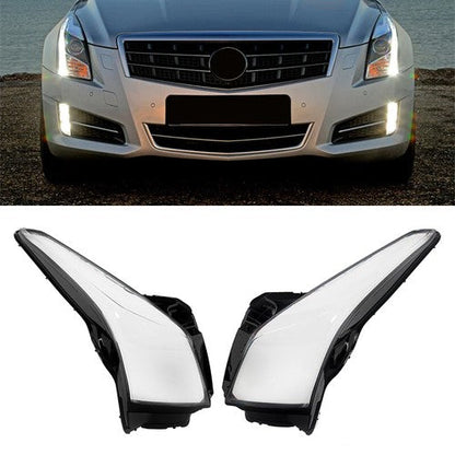 Front Headlight Lamp Lens Cover Side For Cadillac ATS 2013-18 Left+Right