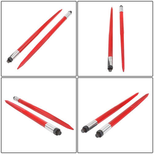 Hay Bale Spear 39" 3000 lbs Capacity Spike Fork for Tractors Loaders 2pcs