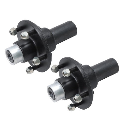 [2-Pack] New Pre-assembled For 5-Lug-4.5" Trailer Hub Kit and Round #84 Spindle