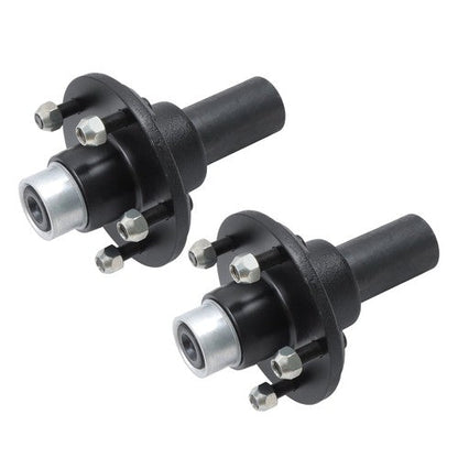 [2-Pack] New Pre-assembled For 5-Lug-4.5" Trailer Hub Kit and Round #84 Spindle