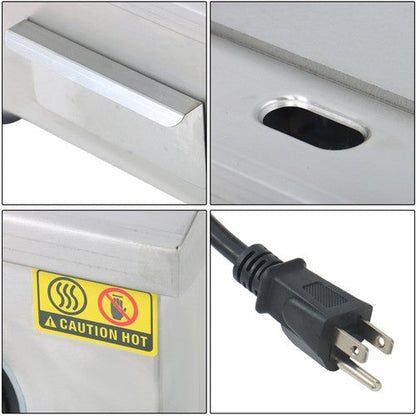 Commercial Electric Griddle 1600W 22" Stainless Steel Flat Grill 50-300℃