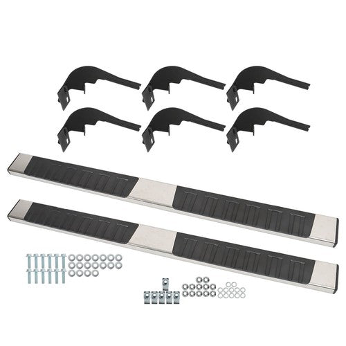 Suit For RAM 1500 Crew Cab 2009-2018 Running Boards Side Steps Left+Right Side