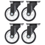 Heavy Duty 4-Inch Swivel Casters - Smooth Mobility, 1200lbs Max Load - 4 Pack