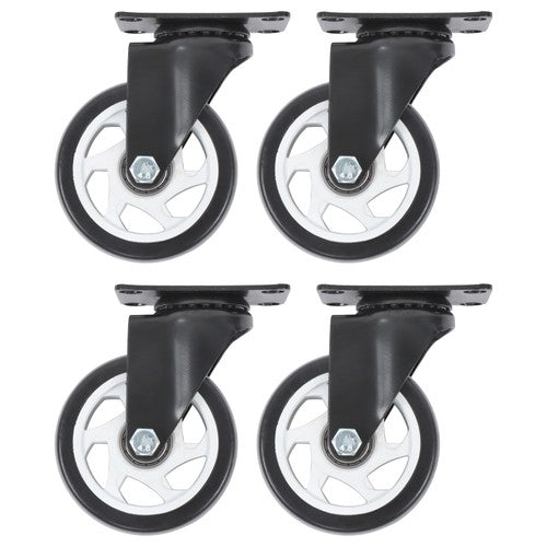 Heavy Duty 4-Inch Swivel Casters - Smooth Mobility, 1200lbs Max Load - 4 Pack