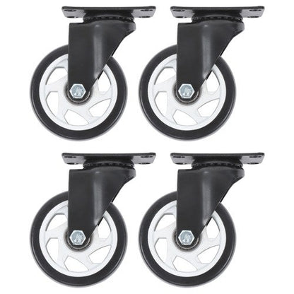 Heavy Duty 4-Inch Swivel Casters - Smooth Mobility, 1200lbs Max Load - 4 Pack
