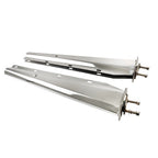 Pair 30" Stainless 2-1/2" Bolt Spring Loaded Mud Flap Hangers Straight Tapered
