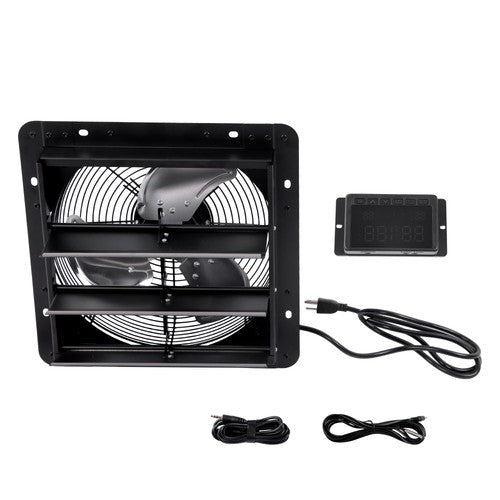 High Speed 1600RPM 900CFM 1.7m Power 12'' Shutter Wall-Mount Attic Exhaust Fan