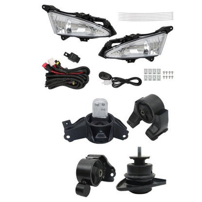 For 2007 2008 2009 2010 Hyundai Elantra Pair Fog Light Engine Motor Mount 4pcs