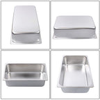 Restaurant Steam Table Pans Full Size 2 Pack 6 Inch Deep Without Lid