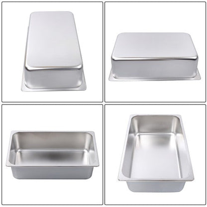 Restaurant Steam Table Pans Full Size 2 Pack 6 Inch Deep Without Lid