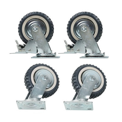 Four 6 Grey PU Inclined Wheel Polyurethane Universal Wheels