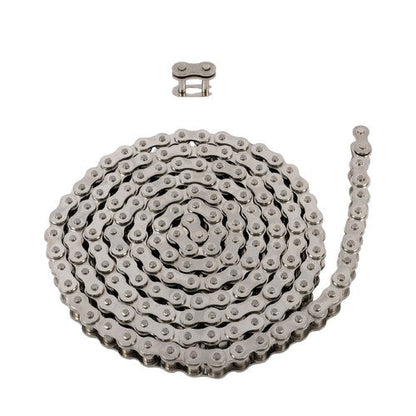 #60 Roller Chain 10 Feet with 2 Connecting Links, Carbon Steel Chain