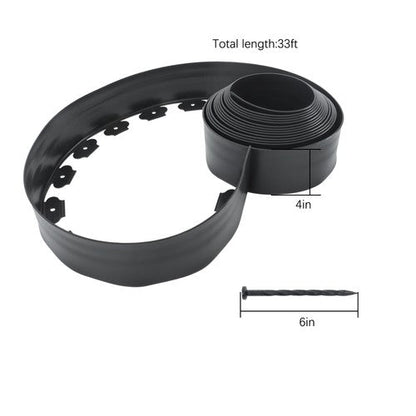 1 Set No-Dig Garden Edge Lawn Border L-shaped Landscape Edging Border Kit 33 FT