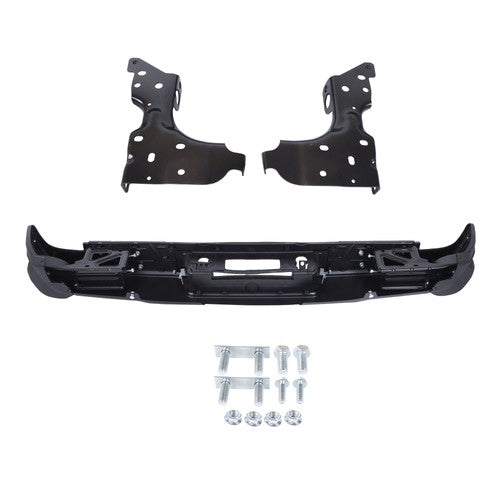 W/o Sensor Holes Steel Black Rear Bumper For Chevrolet Silverado 1500 2014-2018