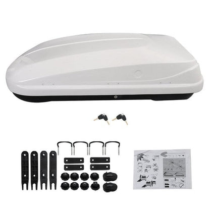 New 14 ft³ ABS Car Roof Top Box Cargo Luggage Carrier 2 Locks Toolless Install