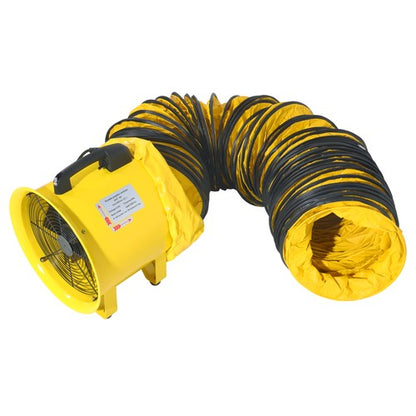 12 in 2300cfm Heavy Duty industrial blower with 25-Foot flexible PVC Hoses
