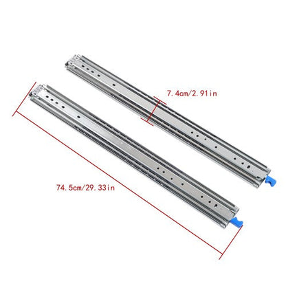 1 Pair 28 Inch With Lock Heavy Duty Drawer Slides 500 Lbs Extension Rails Rail
