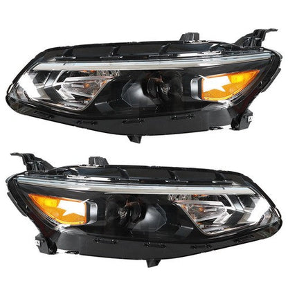 Black For Chevy Malibu 2016 2017 2018 Headlight Assembly Halogen Left+Right Side