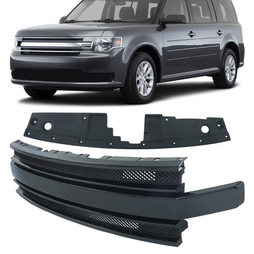 Gloss Black Compatible FIT For Ford Flex 2013-2019 Front Bumper Grille Assembly