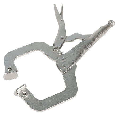 Adjustable C-Clamp Locking Pliers Set 11" Locking Welding With Swivel Pads 6 Pcs