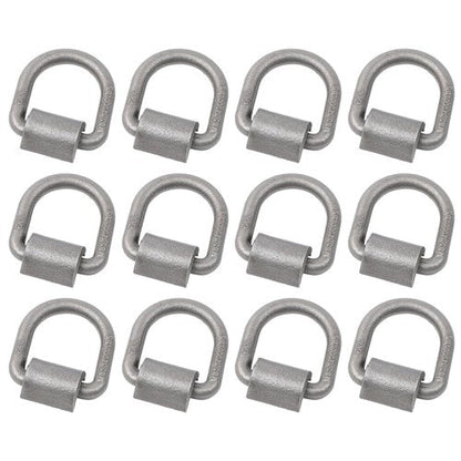 1/2 Inch Heavy Duty Weld-On Forged D Ring Fracture Strength 12,000lbs (12 Pack)