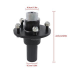 [2-Pack] New Pre-assembled For 5-Lug-4.5" Trailer Hub Kit and Round #84 Spindle