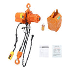 1 Ton Electric Chain Hoist, Single Phase 2200Lbs 10ft Lift Height G80 110V 750W