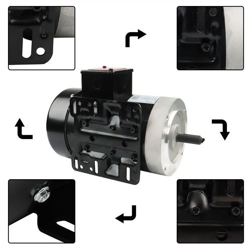 1800 RPM 2 HP General Electric Motor 3 Phase 56C Frame TEFC 230 / 460 Volt New