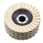 5PCS 4.5"×7/8" Felt Flap Disc Polishing Flap Discs Wool Flap Buffing Wheel Pad