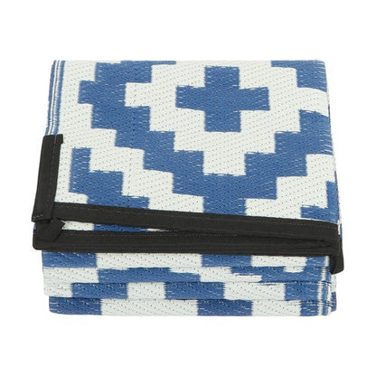 Navy Blue White 5x9FT Waterproof Foldable Plastic For Camping Outdoor Carpet