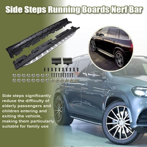 Pair of Running Boards Side Steps L R for Mercedes Benz GLS X167 2020 2024