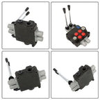 32 GPM 2 Spool 3600 PSI Hydraulic Directional Control Valve Double Acting SAE 16