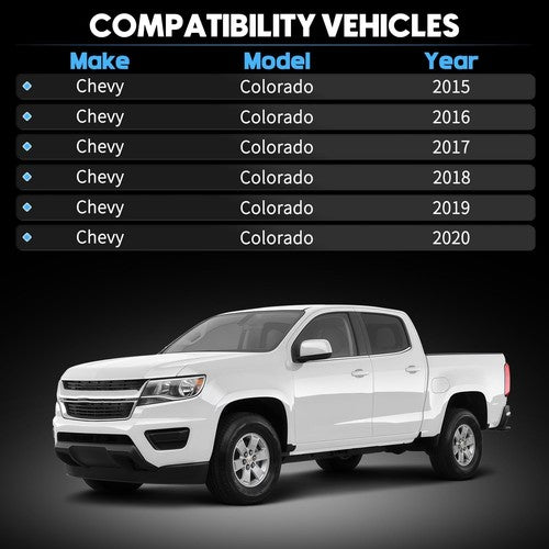 Bumper Trim Set Front Left Right Primed for Chevrolet for Colorado 2015 2020