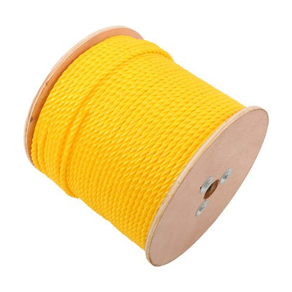 1/4" x 600' Yellow Twisted Polypropylene Rope Heavy Duty Poly Ropes For Outdoor