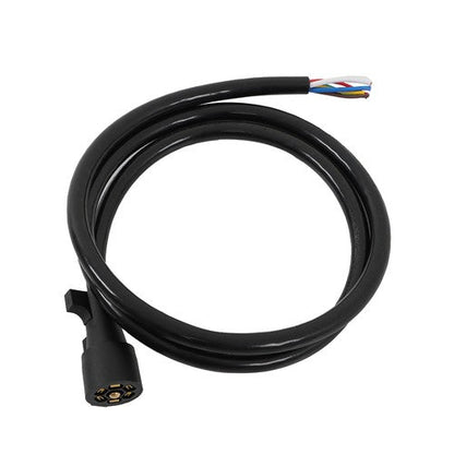 6 Feet 7-Pin 7-Way Trailer Cable Cord Wire Harness Light Plug Connector