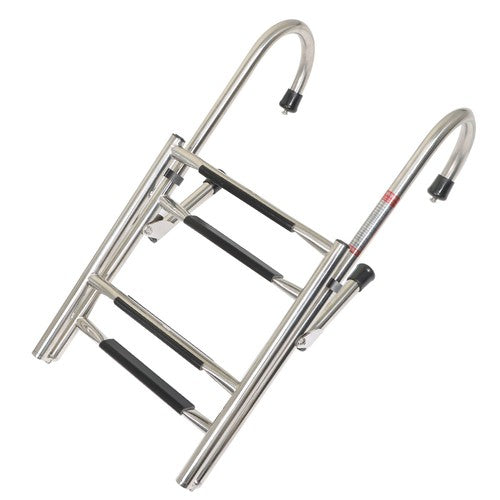 New Stainless Steel Folding Telescoping Ladder Dock Ladder 2 Step+2 Step USA