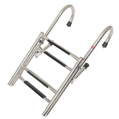 New Stainless Steel Folding Telescoping Ladder Dock Ladder 2 Step+2 Step USA