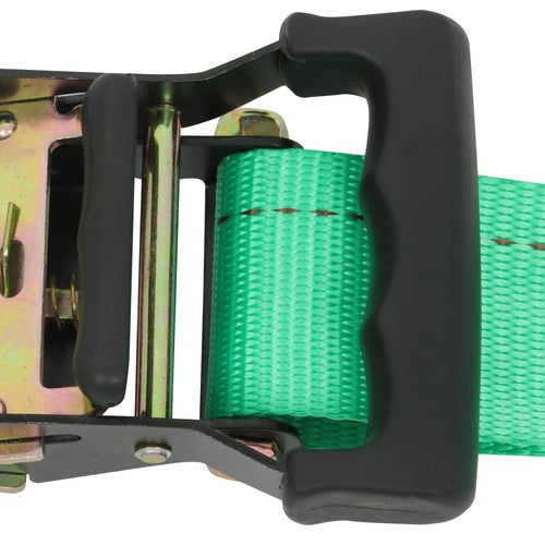 Heavy Duty E Track System 2 Ratchet Straps 4 Wheel Chocks Mounting Kit Green