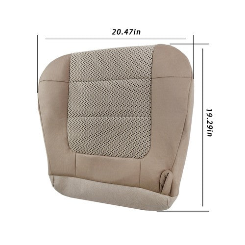 Brown Two-Tone/Fabric Driver Bottom Seat Cover Suit For Ford F150 XLT 2000-2003