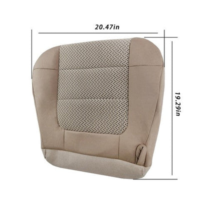 Brown Two-Tone/Fabric Driver Bottom Seat Cover Suit For Ford F150 XLT 2000-2003