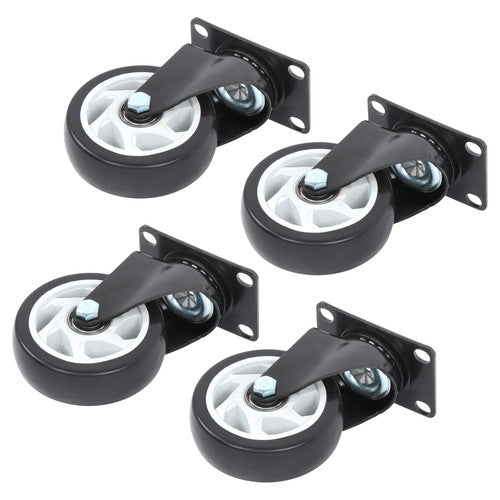 Heavy Duty 4-Inch Swivel Casters - Smooth Mobility, 1200lbs Max Load - 4 Pack