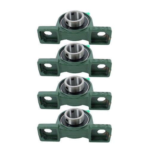 4 Pcs UCP208-24 Pillow Block Bearing Solid Base 1-1/2" Bore Self-Aligning