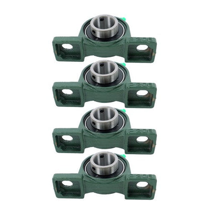 4 Pcs UCP208-24 Pillow Block Bearing Solid Base 1-1/2" Bore Self-Aligning