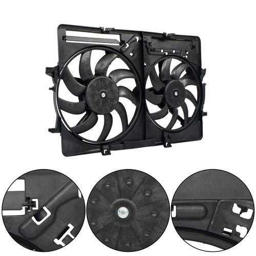 For Audi S4/S5 2013-2015 Dual Radiator Condenser Cooling Fan Assembly AU3115113