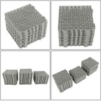 12"x12" Gray PVC Non-Slip Interlocking Drainage Floor Mat For Bathroom 55 Pack