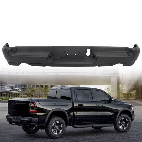Rear Bumper w/ Vent w/o Sensor Holes Black Metal Suitable For RAM 1500 2019-2022