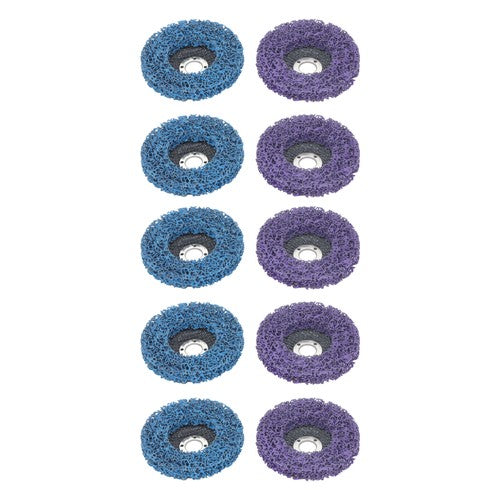 (5 pieces each in purple and blue) 10 Pack of 4' x 5/8' Diamond Discs