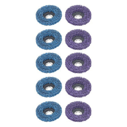 (5 pieces each in purple and blue) 10 Pack of 4' x 5/8' Diamond Discs