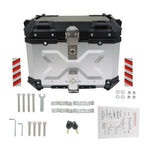 Motorcycle Aluminum Trunk Rear Top Case Luggage Tour Tail Tool Box Lock 45L NEW